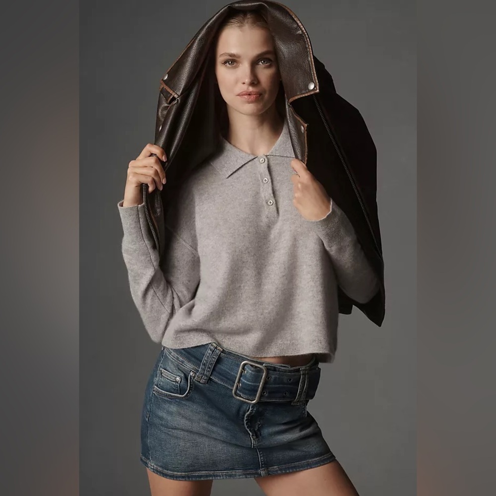 NWT PILCRO Belted Denim Mini Skirt